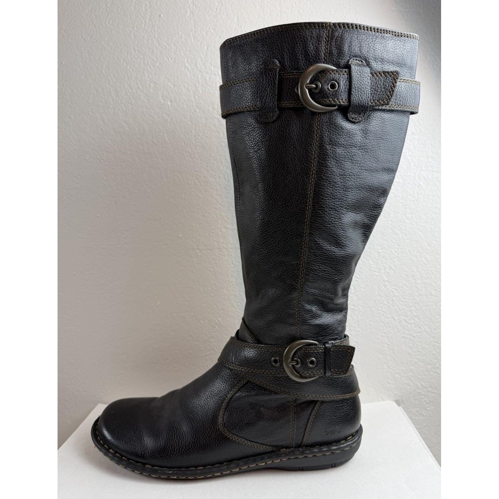 B.O.C Born Concept Austin Black Leather Knee High Riding‎ Boots Womens Size 8/39 - Picture 3 of 11